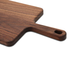 Load image into Gallery viewer, Walnut Paddle Cutting Board With Handle, Walnut Cutting Board With Handle, Charcuterie Board With Handle, 100% Handmade in the USA