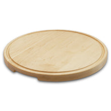 Load image into Gallery viewer, Extra Large Round Wood Cutting Board with Feet, Pocket Handles and Juice Groove, 18”x1.25 Inches Thick, Gift For Mom, 100% USA Made