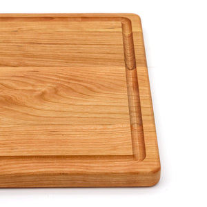 Large Cherry Wood Cutting Board With Juice Groove 18 x 12 Inches, Cherry Charcuterie Board, Cherry Cheese Board, Father's Day, 100% USA Made