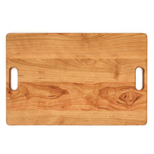 Load image into Gallery viewer, Large Cherry Wood Cutting Board With Juice Groove and Handles 18 x 12 Inches, Cherry Charcuterie Board, Cherry Cheese Board, 100% USA Made