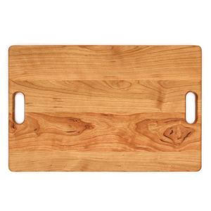 Large Cherry Wood Cutting Board With Juice Groove and Handles 18 x 12 Inches, Cherry Charcuterie Board, Cherry Cheese Board, 100% USA Made