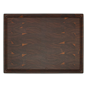 Large End Grain Walnut Cutting Board with Juice Groove, Butcher Block with Rubber Feet, Up to 2” Thick, Wedding Gift, Gift for Dad, USA Made