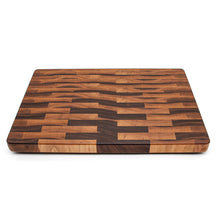 Load image into Gallery viewer, Large End Grain Calico Walnut Cutting Board, Walnut Butcher Block with Rubber Feet, Up to 2” Thick, Wedding Gift, Anniversary Gift, USA Made