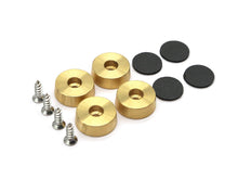 Load image into Gallery viewer, Premium Brass Cutting Board Feet - Set of 4, Includes Non-Slip Pads, and Phillips Screws. 1&quot; Diameter Brass Hardware. 100% Made in the USA