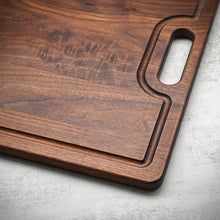 Load image into Gallery viewer, Extra Large Custom Engraved 24&quot;x 18&quot; Cutting Board, Laser Engraved Walnut Cutting Board, Monogrammed Cutting Board, Made in the USA