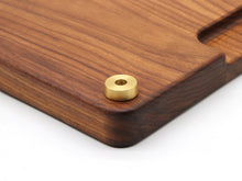 Load image into Gallery viewer, Premium Brass Cutting Board Feet - Set of 4, Includes Non-Slip Pads, and Phillips Screws. 1&quot; Diameter Brass Hardware. 100% Made in the USA