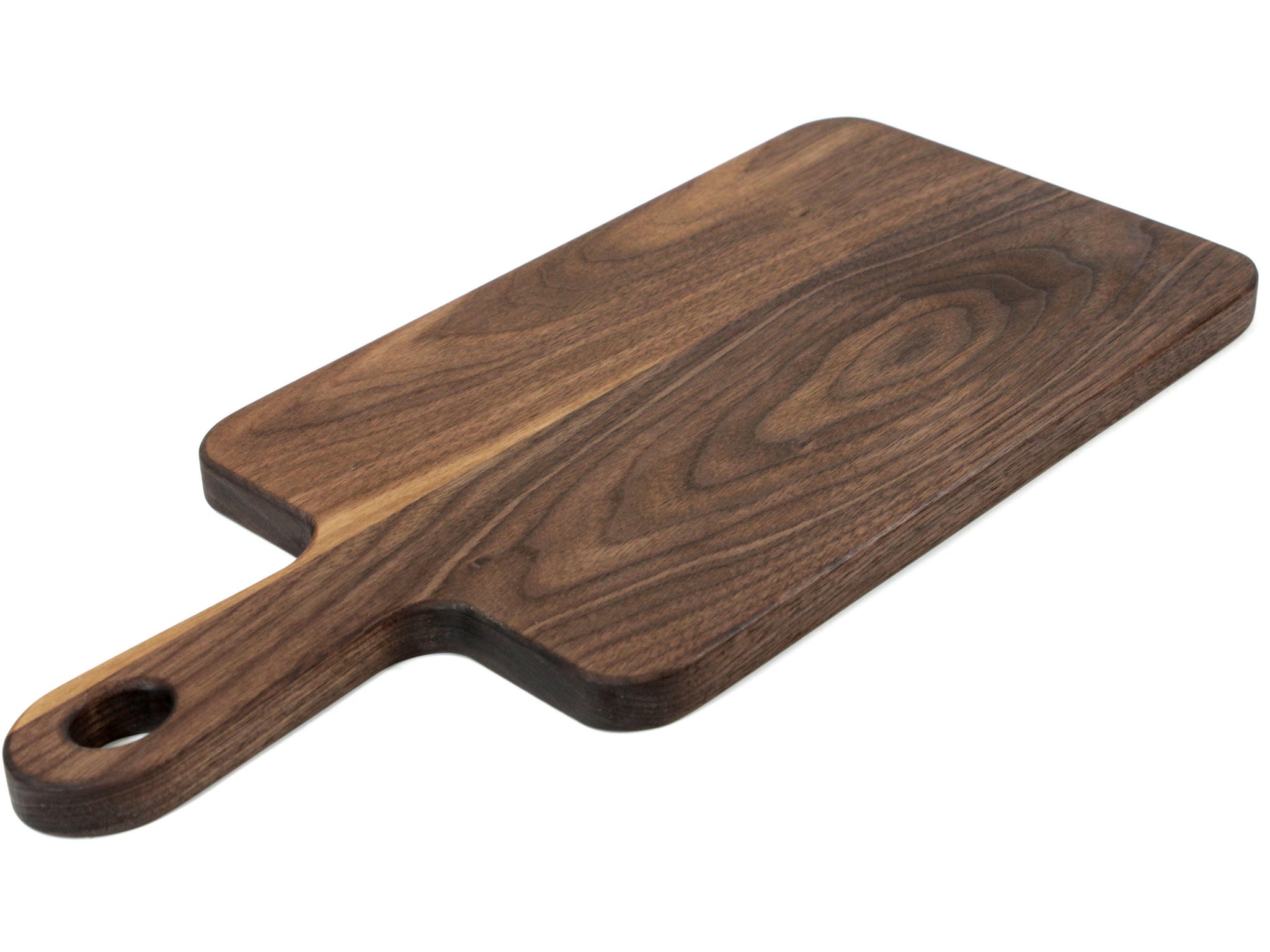 Classic Walnut Cutting Board With Handle, Black Walnut Cutting Board W –  Refine Kitchenware