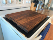 Load image into Gallery viewer, Extra Large Wood Cutting Board with Feet, Pocket Handles and Juice Groove, 24”x18”x1.25 Inches Thick Cutting Board Handmade in the USA