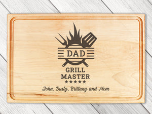 Gift For Dad Cutting Board, Personalized Gifts For Dad, Custom Grilling Gift For Dad, BBQ Gift For Dad - USA Made