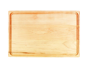 Large Wood Cutting Board With Juice Groove 18x12 Inches, Wood Cheese Board, Wooden Chopping Board, Wooden Cutting Board Made in the USA
