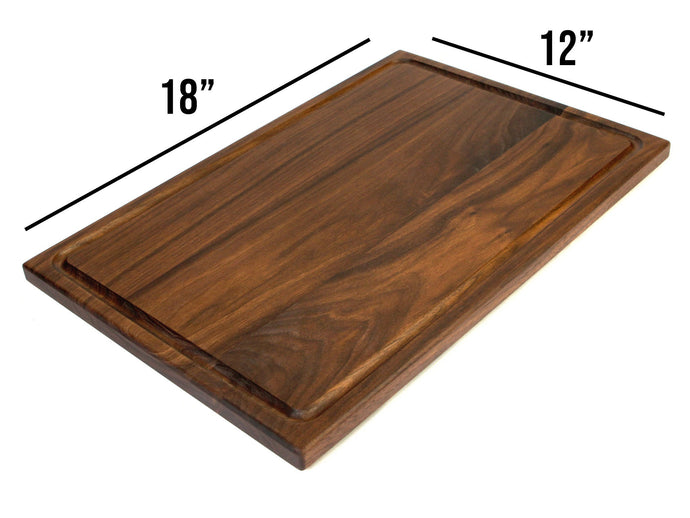 Large Wood Cutting Board With Juice Groove 18x12 Inches, Wood Cheese Board, Wooden Chopping Board, Wooden Cutting Board Made in the USA