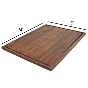 Large Walnut Cutting Board 24" x 18", With Juice Groove, Christmas Gift, Wedding Gift, Anniversary Gift, 100% Made in the USA