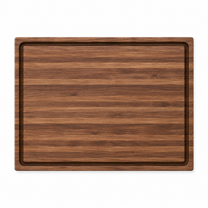 20 × 15 Walnut / Top Juice Groove / No Handles — top view