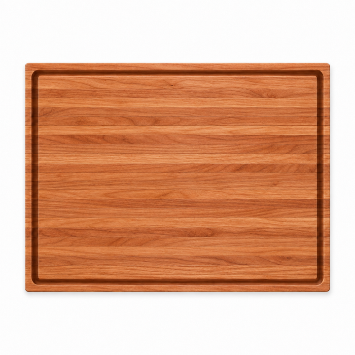 24 × 18 Cherry / Top Juice Groove / No Handles — top view