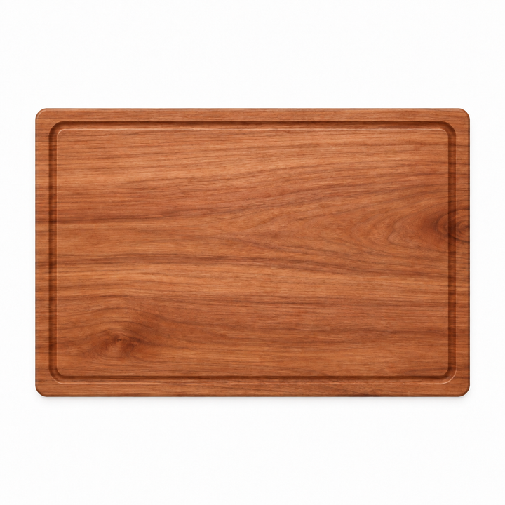 18 × 12 Cherry / Top Juice Groove / No Handles — top view