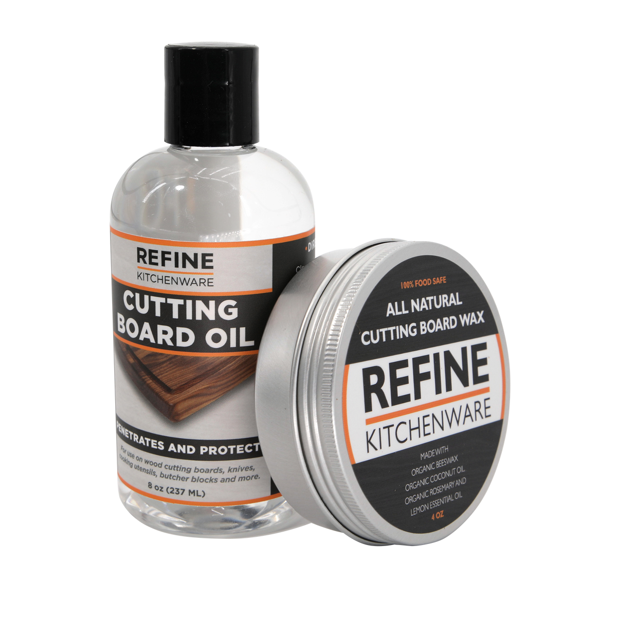 Refine cutting board oil and board wax for hardwood board care