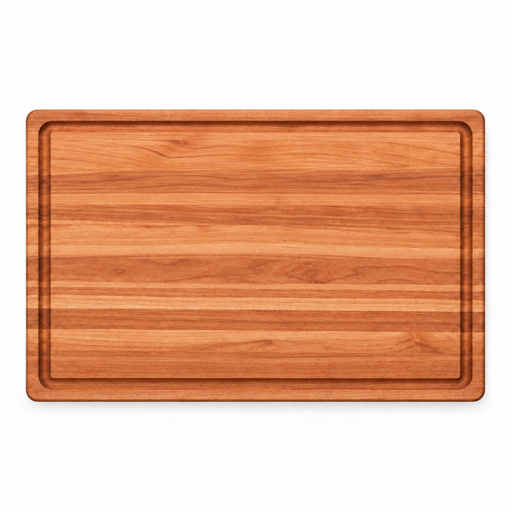 18 × 12 Cherry / Top Juice Groove / No Handles — top view
