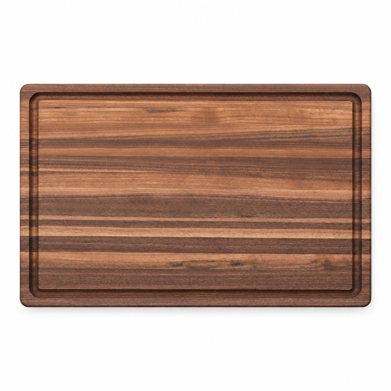Walnut 18 × 12 edge-grain board with top juice groove