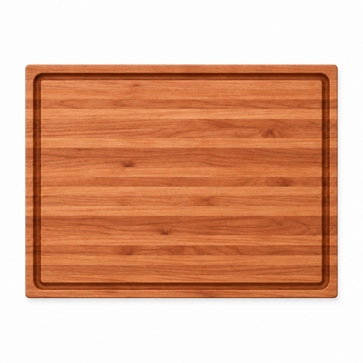 20 × 15 Cherry / Top Juice Groove / Side Handles — top view