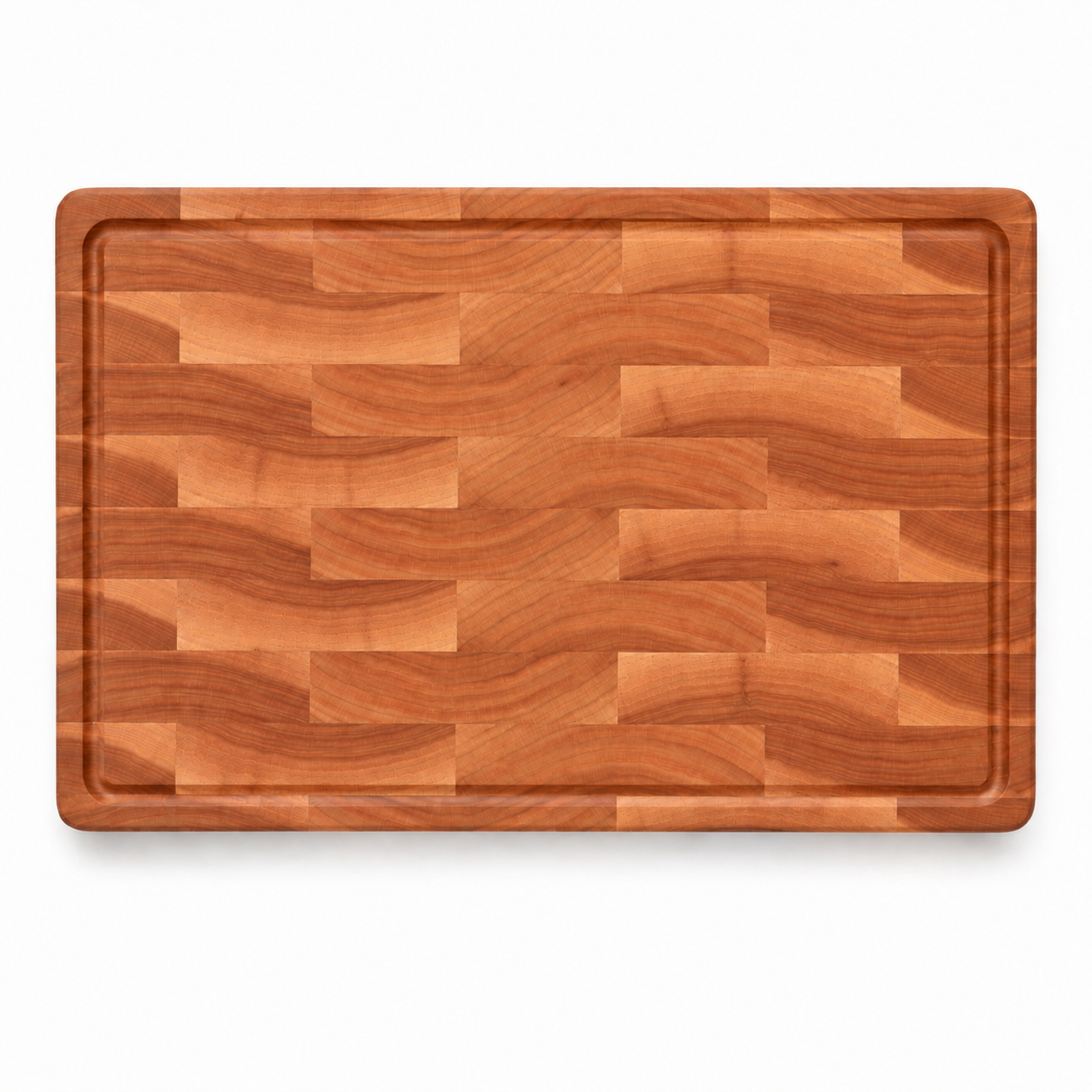 18 × 12 Cherry / Top Juice Groove / No Handles — top view