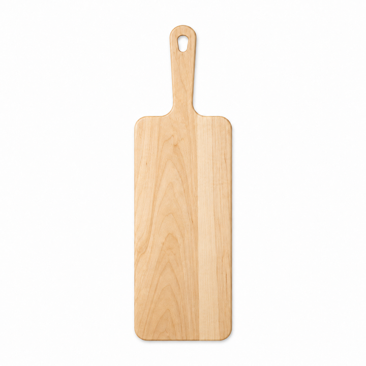18 × 6 Maple / No Groove / Paddle Handle — top view