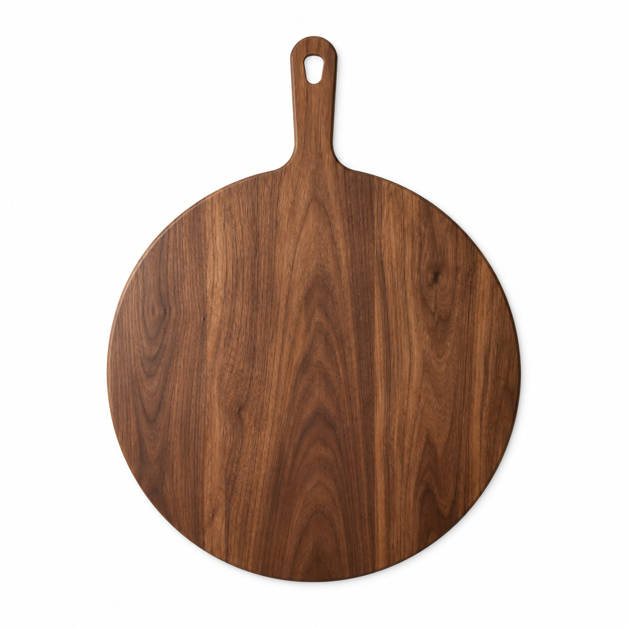 18-inch-circle Walnut Round Pizza Paddle