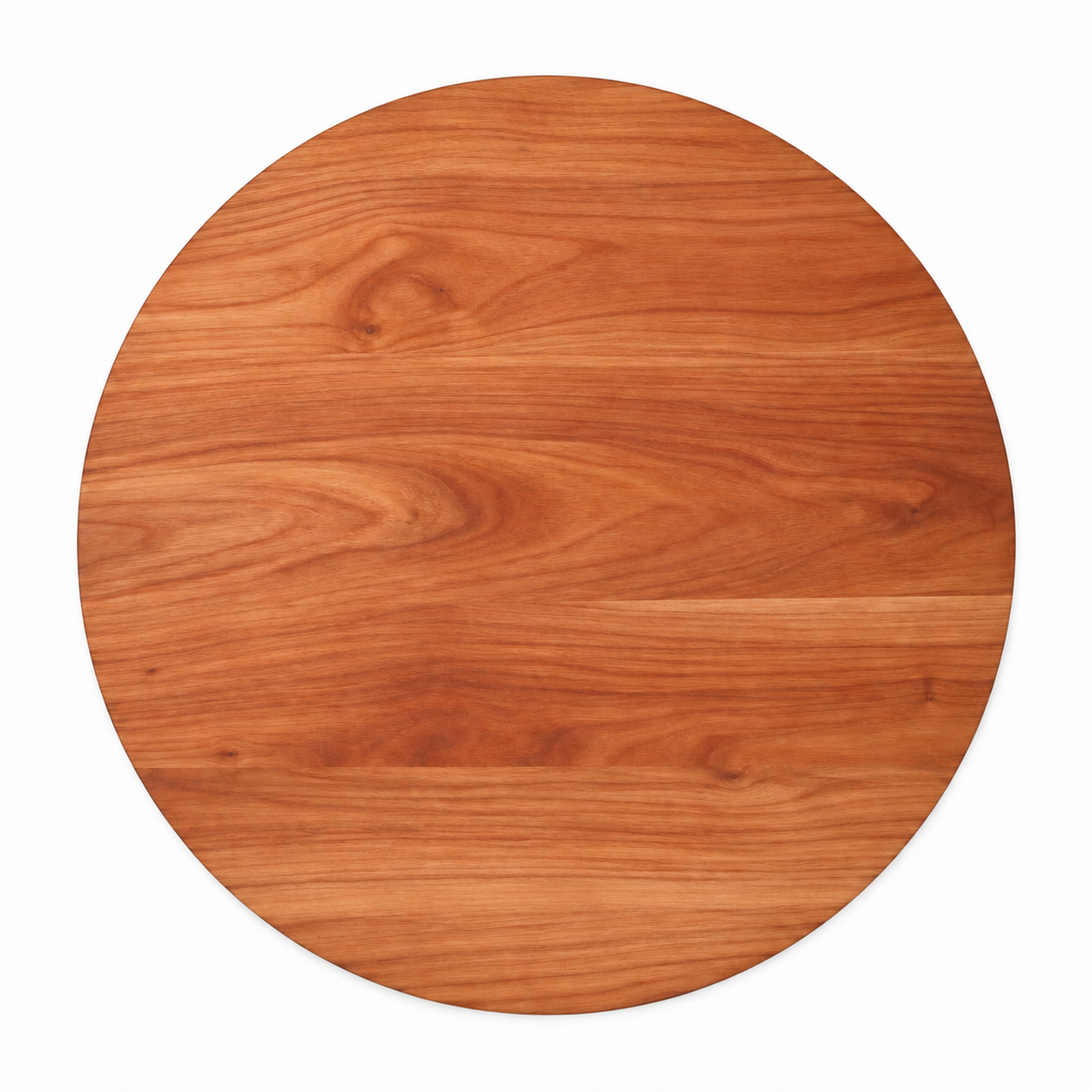 18-inch round Cherry / No Groove / No Handles — top view