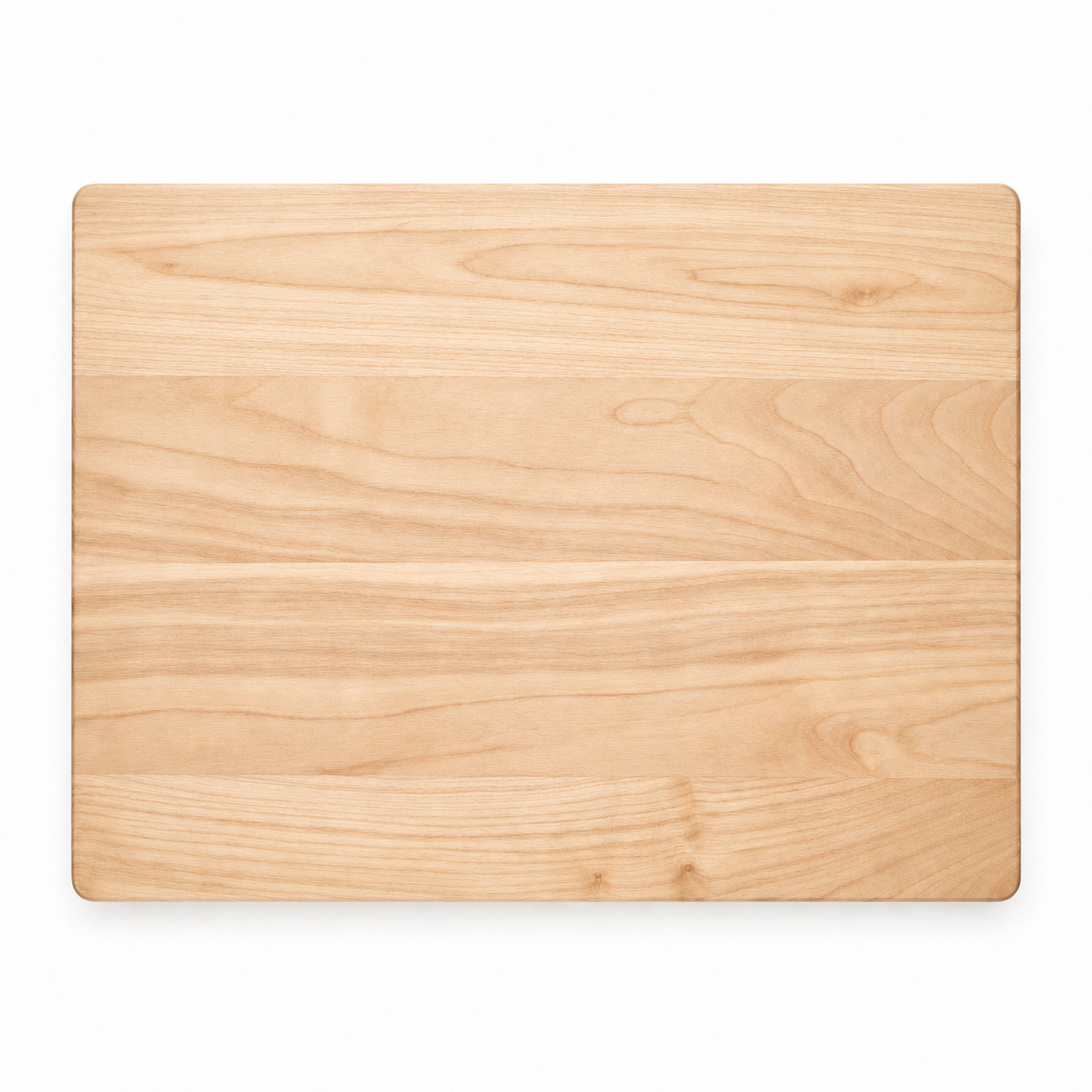24 × 18 Maple / No Groove / Pocket Handles — top view