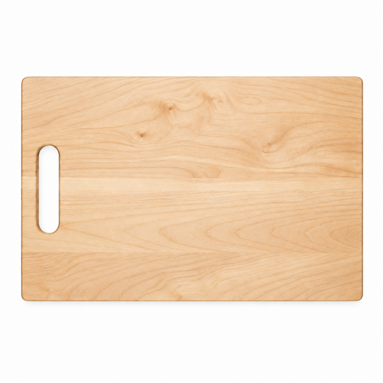 16 × 10.5 Maple / No Groove / Single Handle — top view