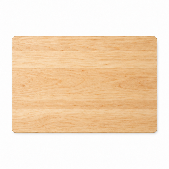 18 × 12 Maple / No Groove / No Handles — top view
