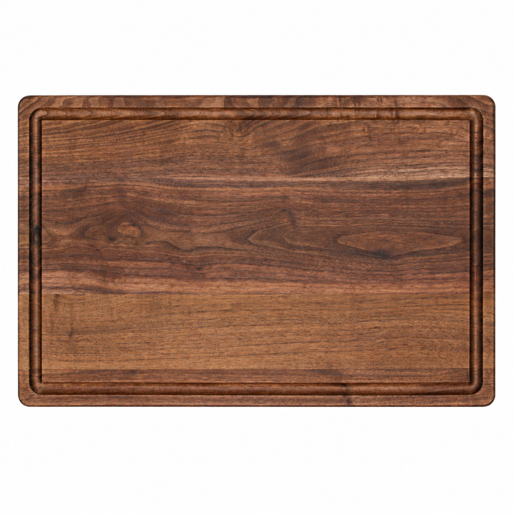 18 × 12 Walnut / Top Juice Groove / No Handles — top view