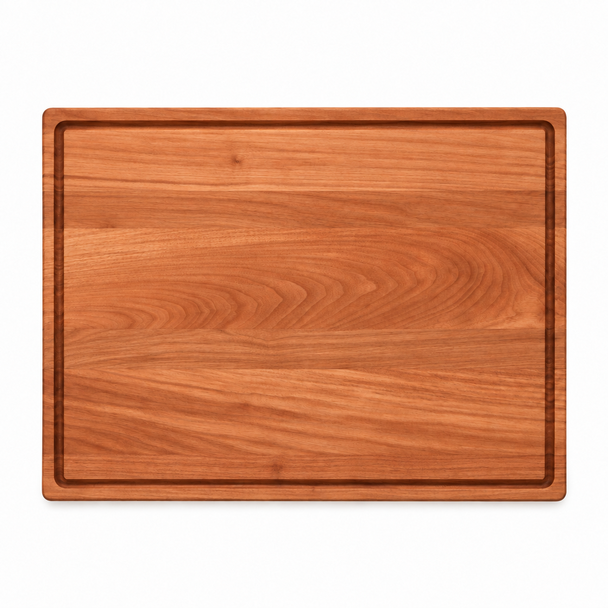 24 × 18 Cherry / Top Juice Groove / No Handles — top view