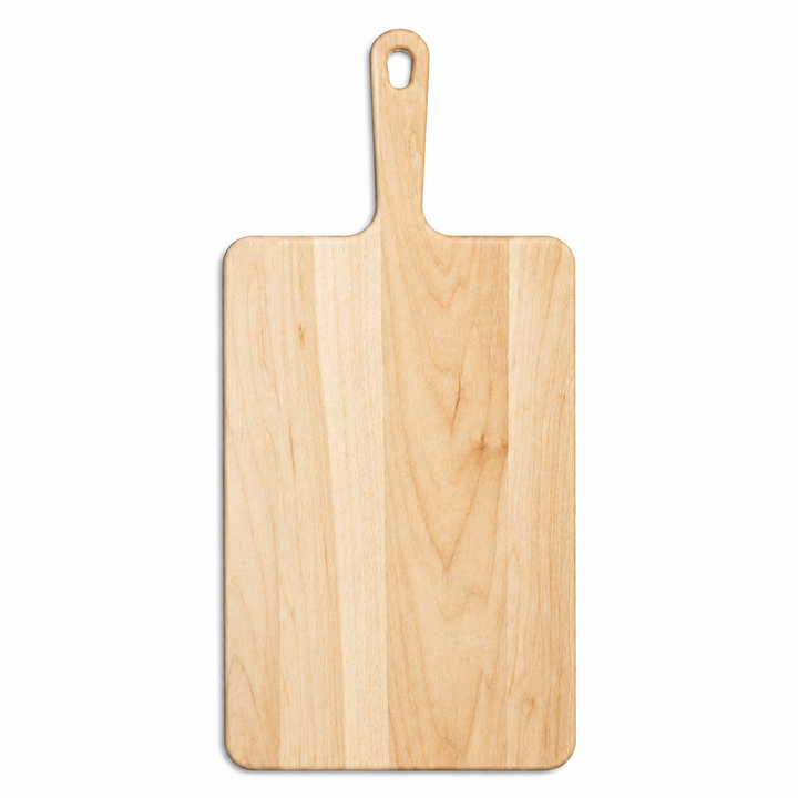 18 × 9 Maple / No Groove / Paddle Handle — top view