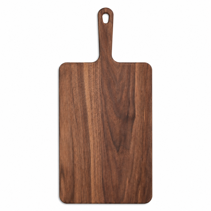 18 × 9 Walnut / No Groove / Paddle Handle — top view
