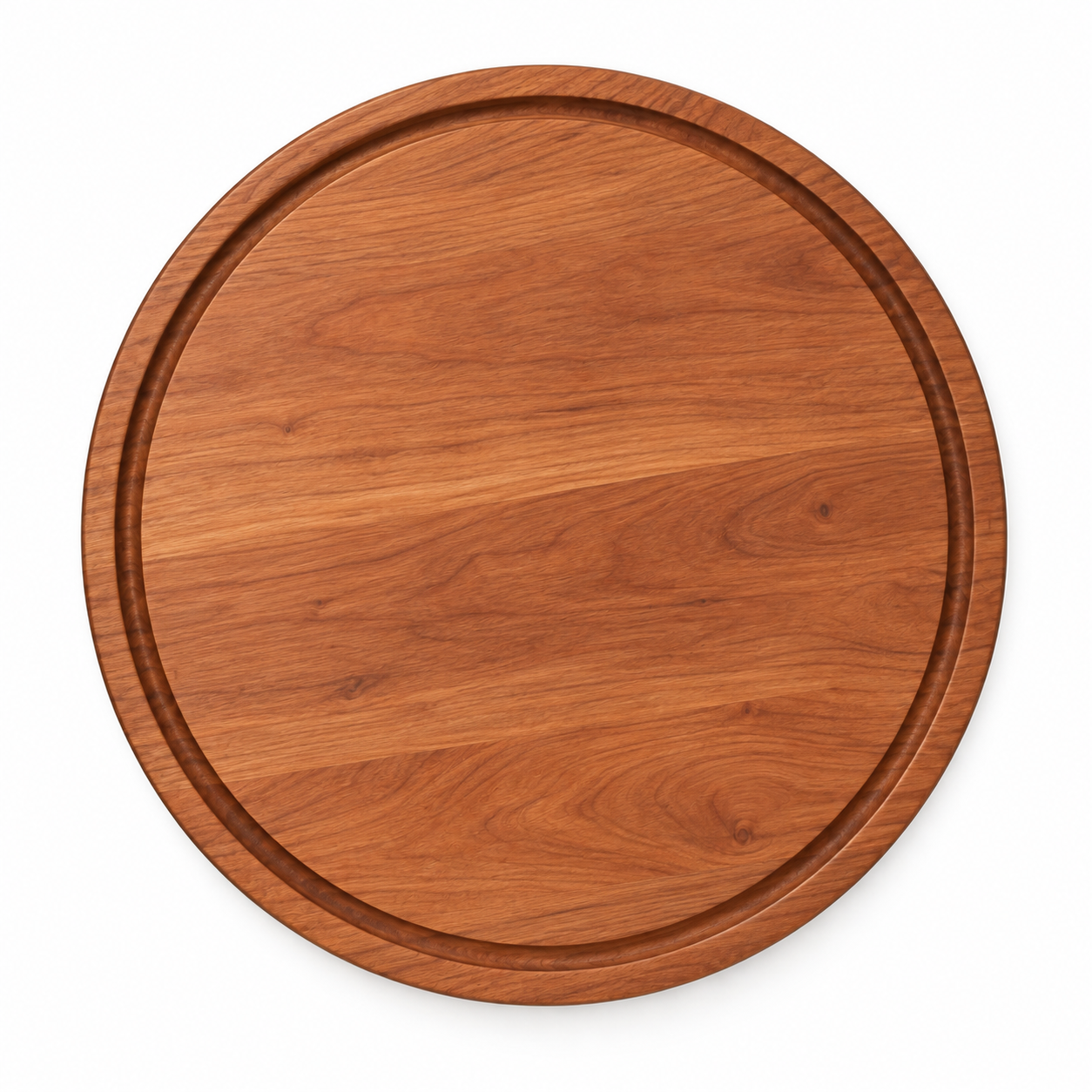 15-inch round Cherry / Juice Groove / No Handles — top view