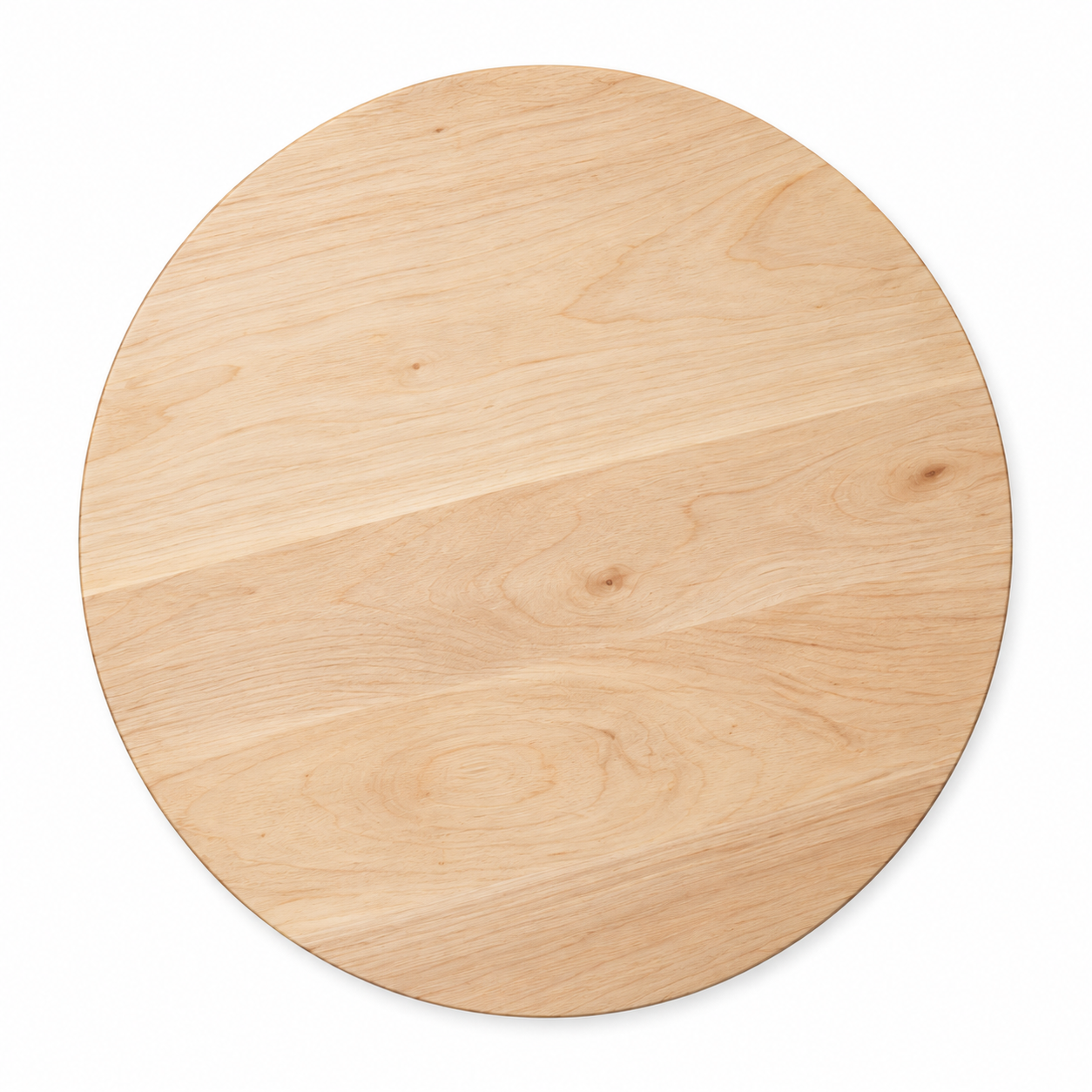 15-inch round Maple / No Groove / No Handles — top view