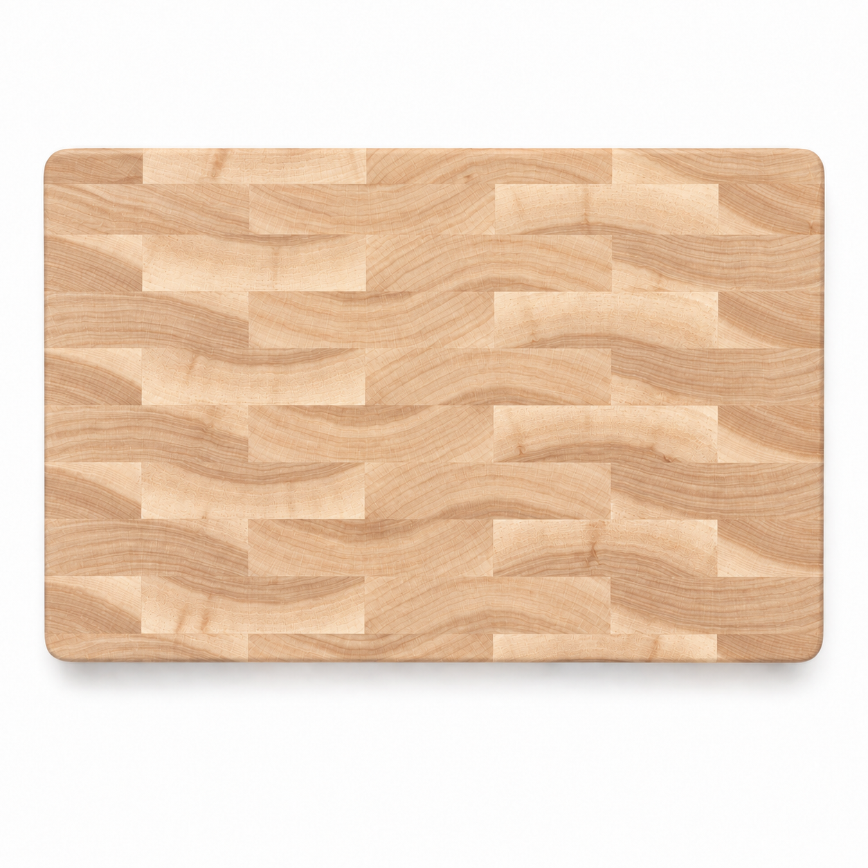 18 × 12 Maple / No Groove / Pocket Handles — top view