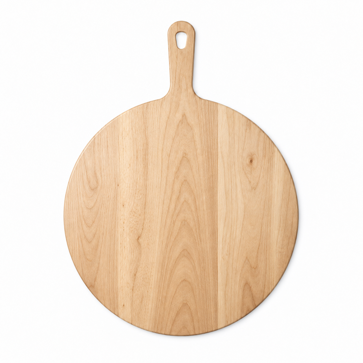 12" circle / 16.75" overall Maple / No Groove / Paddle Handle — top view