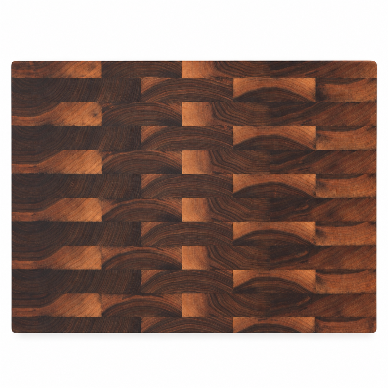 24 × 18 Walnut / No Groove / Side Handles — top view