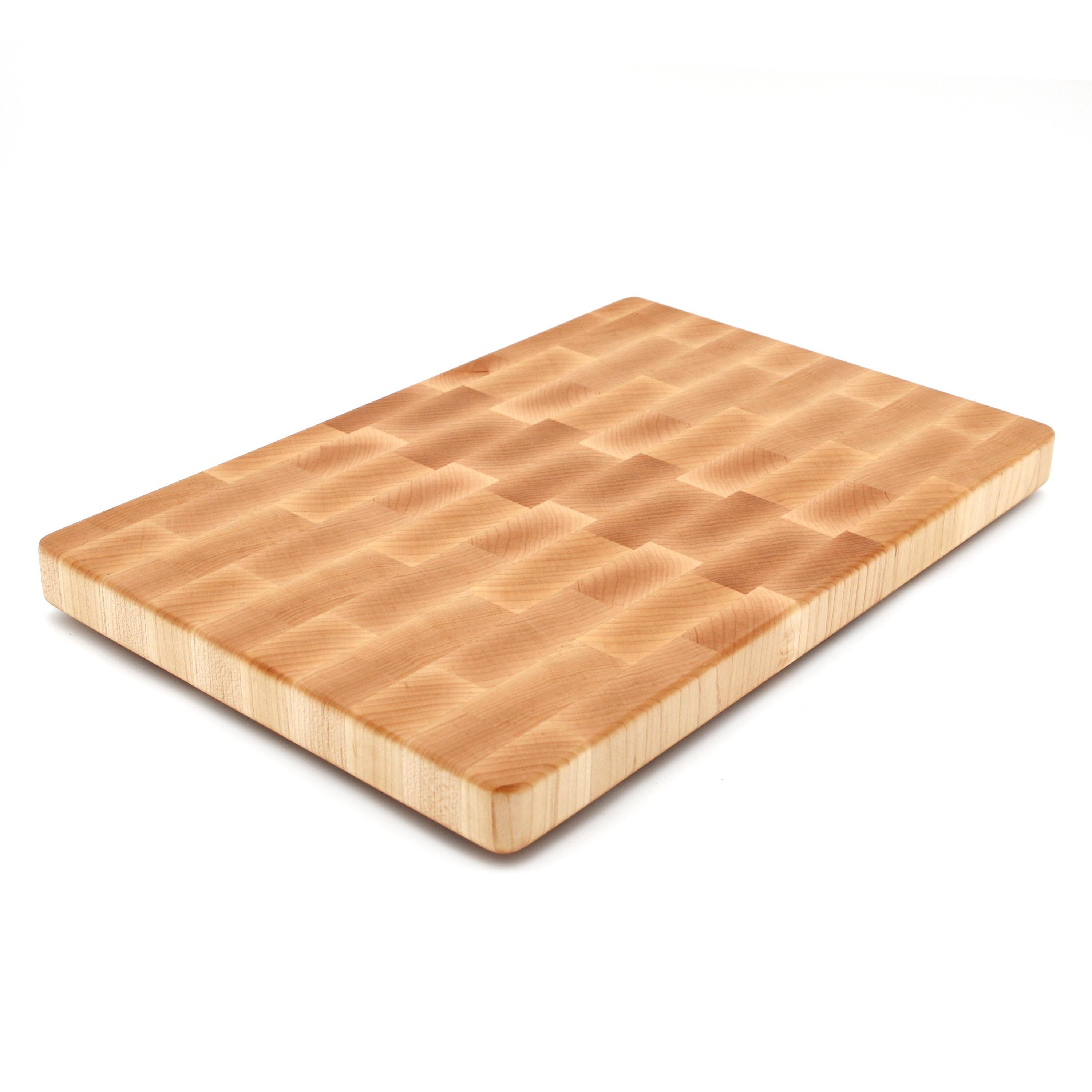 Maple End-Grain cutting board, angled view