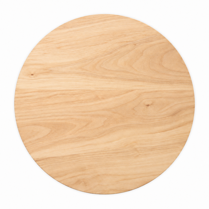 15-inch round Maple / No Groove / No Handles — top view