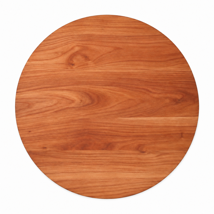 18-inch round Cherry / No Groove / No Handles — top view