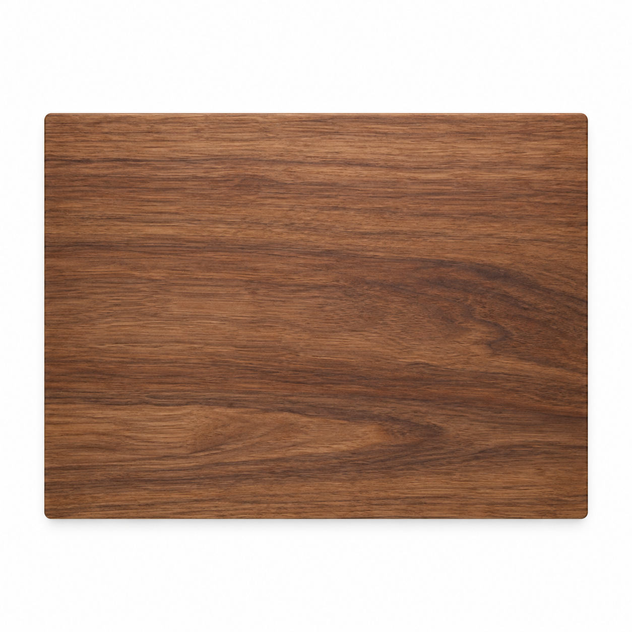 20 × 15 Walnut / No Groove / Pocket Handles — top view