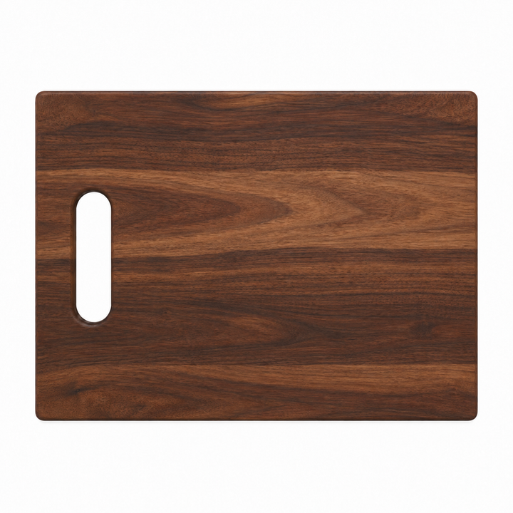 12 × 9 Walnut / No Groove / Single Handle — top view