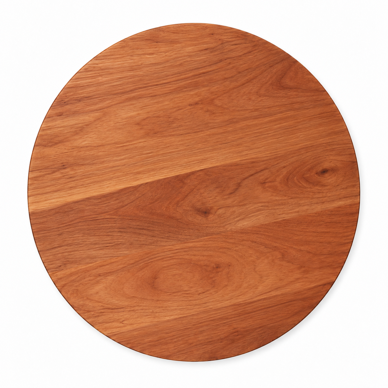 15-inch round Cherry / No Groove / No Handles — top view