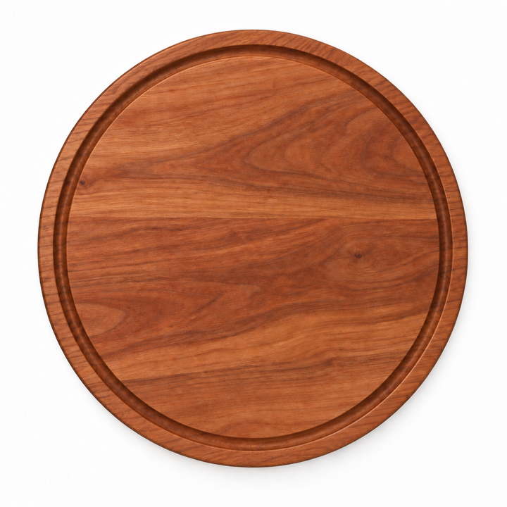 15-inch round Cherry / Juice Groove / No Handles — top view