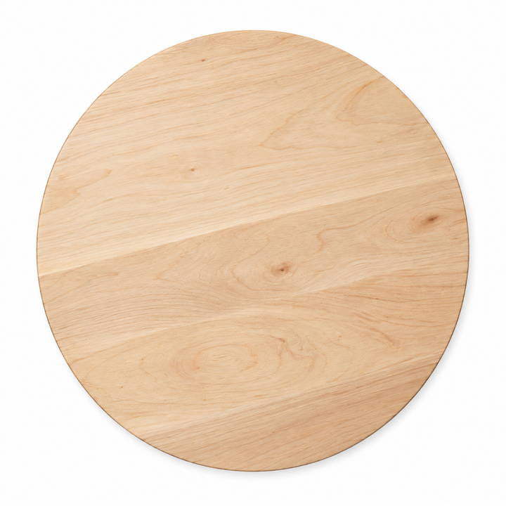 15-inch round Maple / No Groove / No Handles — top view